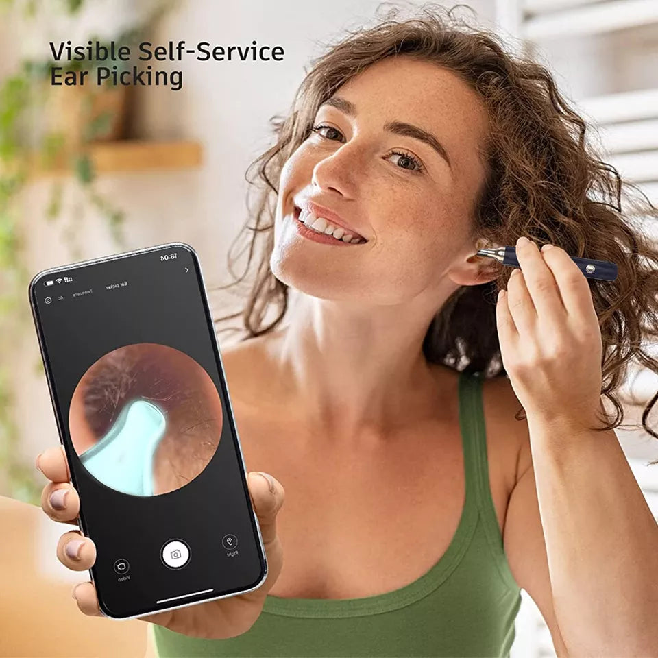 Ear Wax cleaner with LED Light-Scoop Tool with Camera/Records video or takes pictures
