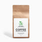A bag of Mushroom Coffee Fusion next to a steaming cup of coffee, symbolizing focus, energy, and immune support.