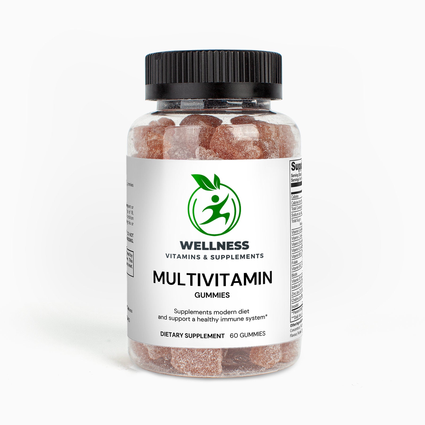 A bottle of Multivitamin Bear Gummies for adults, featuring delicious, nutrient-rich chewable gummies for daily health support.