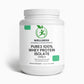 A container of Pure3 100% Whey Protein Isolate (Vanilla) with a scoop of protein powder, perfect for muscle growth and recovery.