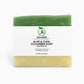 A fresh Aloe & Cool Cucumber Soap bar with aloe leaves and cucumber slices beside it, symbolizing hydration and skin soothing.