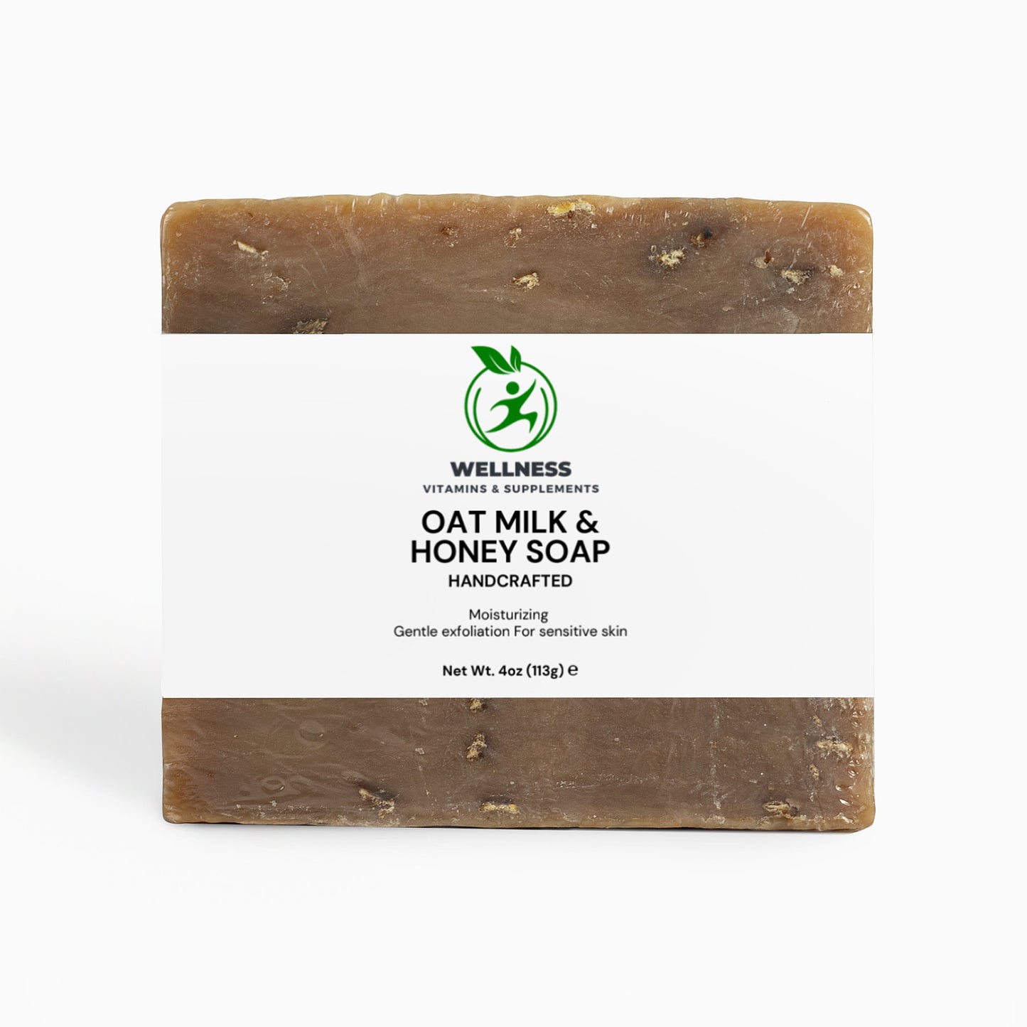 A luxurious Oat Milk Honey Soap bar, infused with nourishing oat milk and honey for soft, hydrated, and soothed skin.