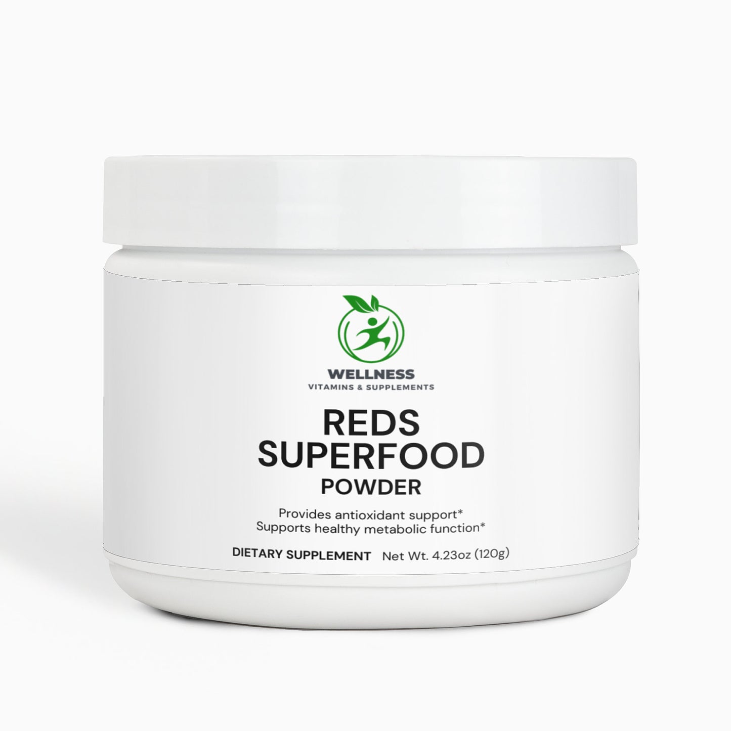 A nutrient-packed Reds Superfood powder, rich in antioxidants, designed to support immunity, digestion, and natural energy levels.