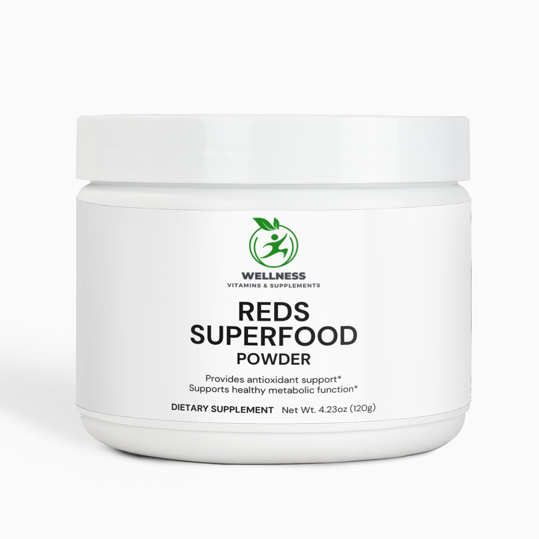 A nutrient-packed Reds Superfood powder, rich in antioxidants, designed to support immunity, digestion, and natural energy levels.