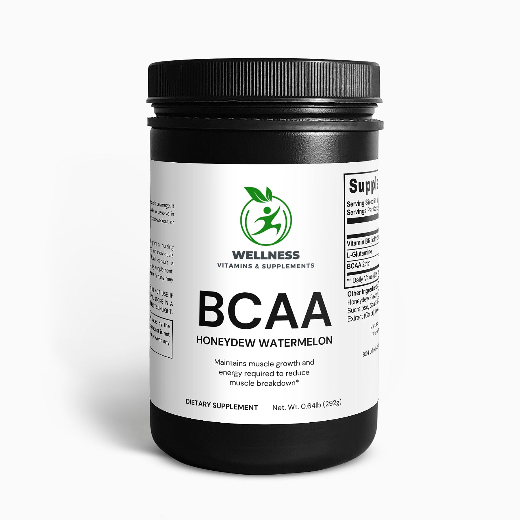 A scoop of BCAA Post Workout Powder (Honeydew/Watermelon) next to a shaker bottle, fresh honeydew, and watermelon slices, highlighting its muscle recovery benefits.

