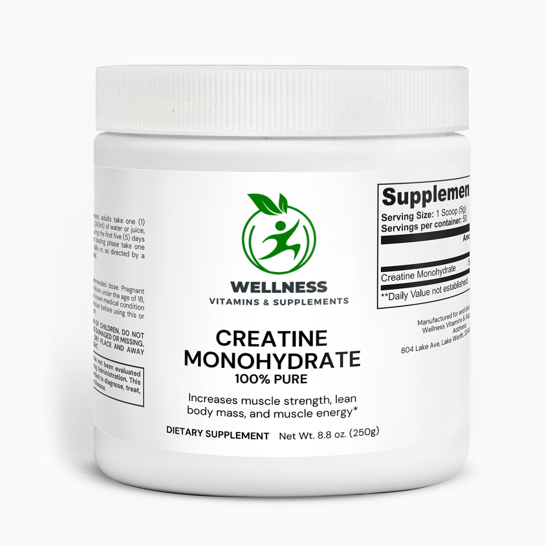A scoop of Creatine Monohydrate powder next to a shaker bottle and gym weights, highlighting its muscle-building and performance-enhancing benefits.

